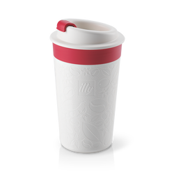 illy Travel Mug branca - Olimpia Zagnoli